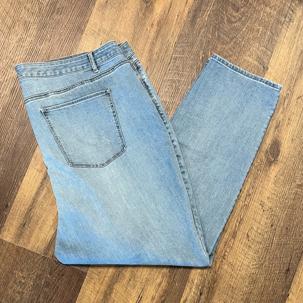 TALBOTS denim pants Flawless 5 pocket slim ankle womens size 24W medium wash